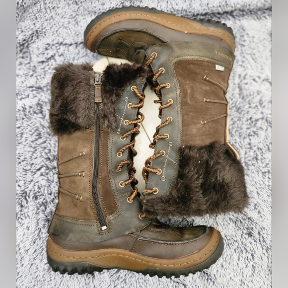 MERRELL Decora Prelude Winter Snow Boot WP Faux Fur Tall 200g Women's Size 7 - Picture 6 of 9